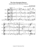 The Star-Spangled Banner for Flute Quartet/Choir