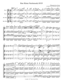 Eine Kleine Nachtmusik, K525 for Flute Quartet/Choir