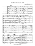 Eine Kleine Nachtmusik, K525 for Saxophone Quartet