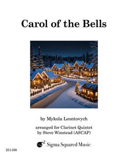 Carol of the Bells for Clarinet Quintet or Choir