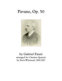 Pavane, Op. 50 for Clarinet Quartet/Choir