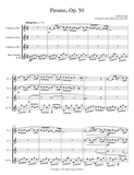 Pavane, Op. 50 for Clarinet Quartet/Choir
