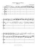"Little" Fugue in G Minor, BWV 578 for String Quartet