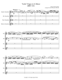 "Little" Fugue in G Minor, BWV 578 for Saxophone Quartet