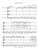 Pavane, Op. 50 for Saxophone Quartet